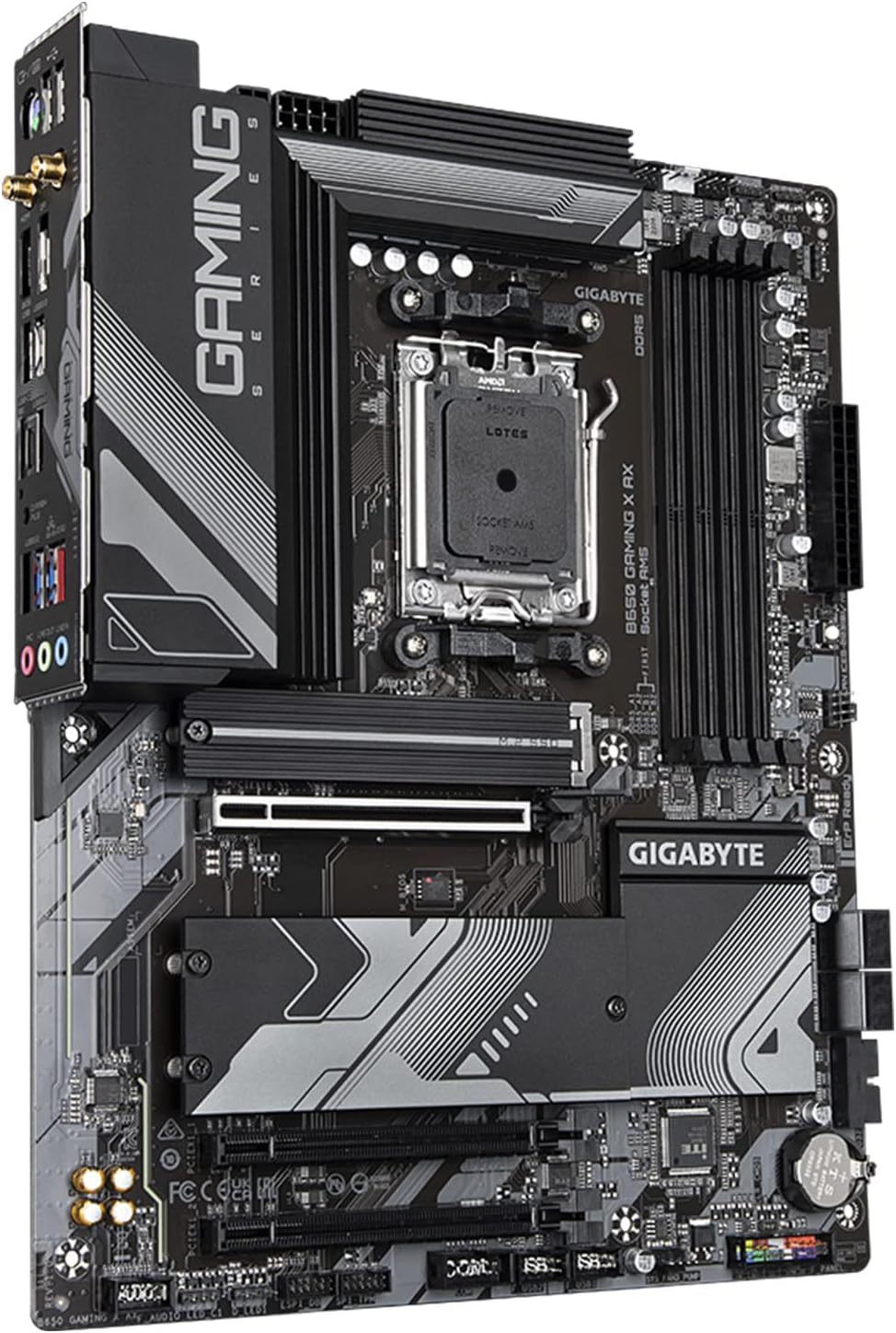 GIGABYTE B650 Gaming X AX (AM5/ LGA 1718/ AMD/ B650/ ATX/ 5 años de garantía/DDR5/ PCIe 4.0 M.2/ PCIe 4.0/ USB 3.2 Gen2x2 Type-C/AMD Wi-Fi 6E/ Realtek 2.5GbE LAN/Placa Base)