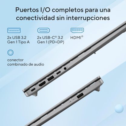 ASUS Vivobook 16 con IA, Intel Ultra 5 Serie 225H, 14 Nucleos/AI Boost NPU 13TOPS/16 GB RAM/512 GN SSD/Cargador 65W USB-C/Teclado en español/Garantia con la Marca en Mexico.