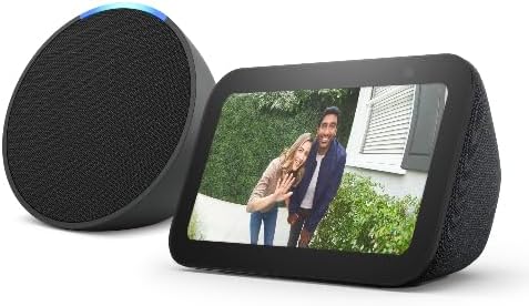 Amazon Echo Pop (modelo más reciente): nuestra bocina más pequeña que se adapta a cualquier habitación (negro), con el Acceso Anticipado de Alexa+