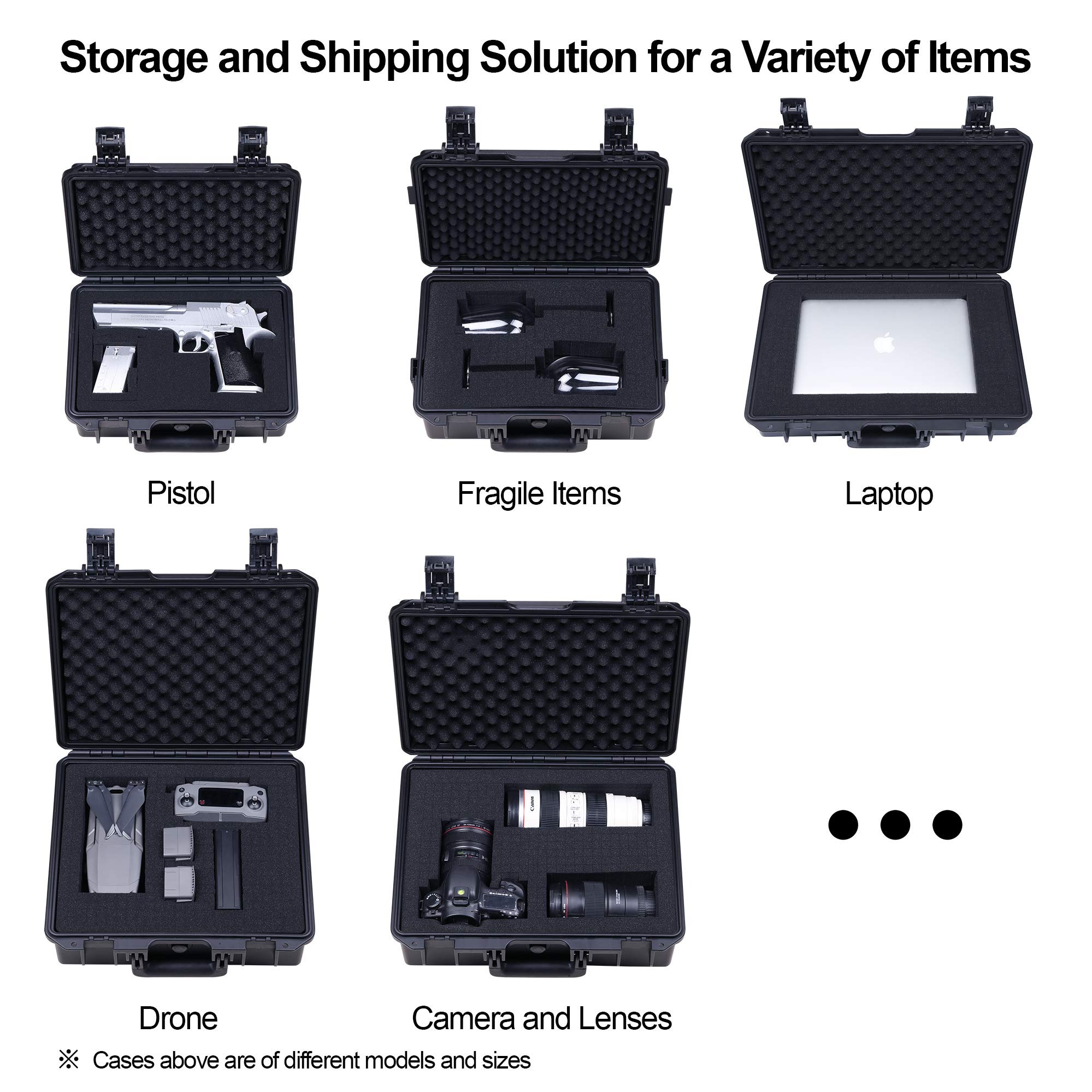 Lykus HC-3810 MaletÃ­n/Maleta/Estuche/Case Impermeable con Espuma, TamaÃ±o Interior 38x28x13.5 cm, Adecuado para CÃ¡mara RÃ©flex, Dron PequeÃ±o, VideocÃ¡mara, CÃ¡mara de AcciÃ³n y MÃ¡s