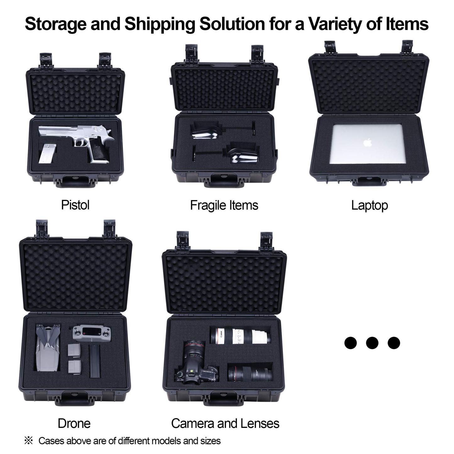 Lykus HC-3810 MaletÃ­n/Maleta/Estuche/Case Impermeable con Espuma, TamaÃ±o Interior 38x28x13.5 cm, Adecuado para CÃ¡mara RÃ©flex, Dron PequeÃ±o, VideocÃ¡mara, CÃ¡mara de AcciÃ³n y MÃ¡s