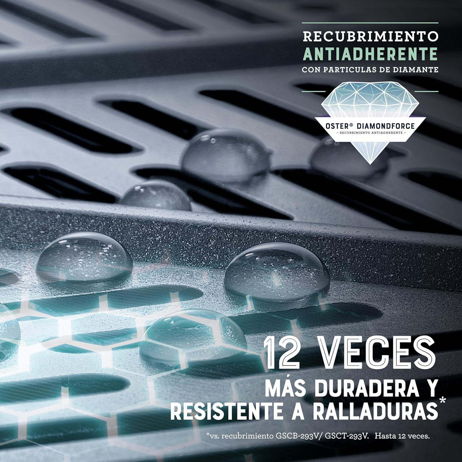 Oster® Freidora de Aire Digital XL 7.5L con Ventana y Luz Interna, Recubrimiento DiamondForce, 10 Programas Automáticos, Modelo CKSTAF75WDSSDF
