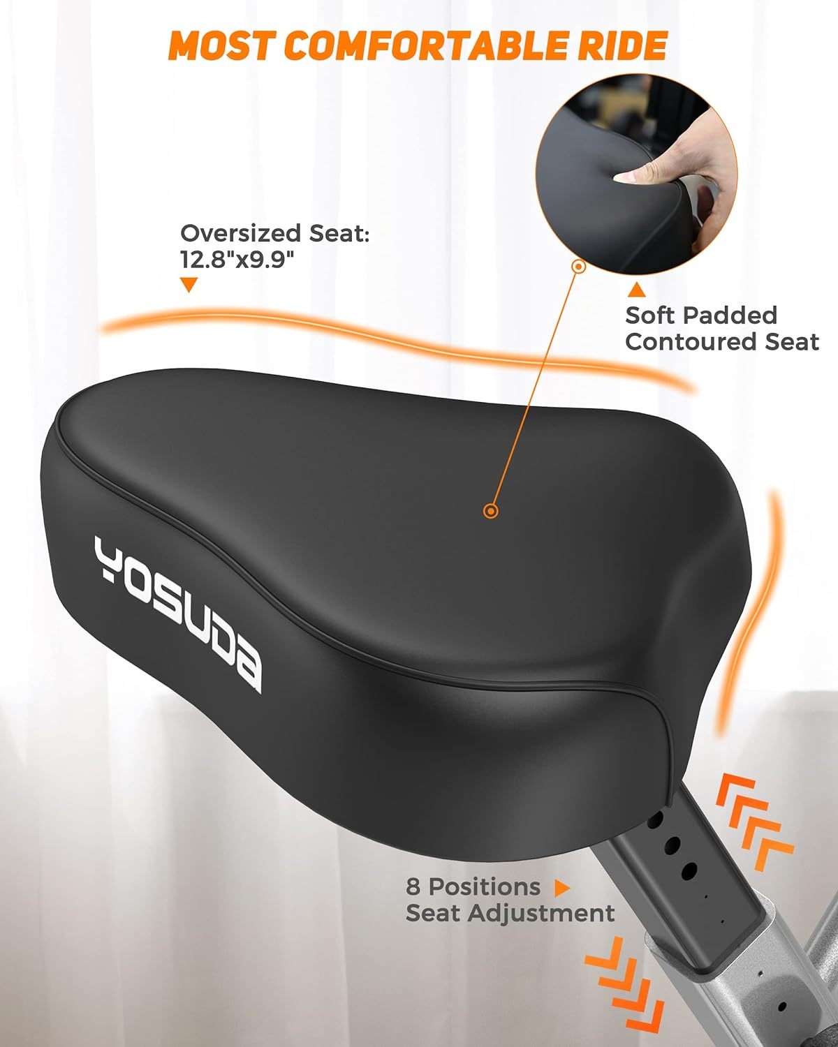 YOSUDA Bicicleta estática plegable 2 en 1 para personas mayores de 270 libras, bicicleta X magnética con 8 niveles de resistencia, para entrenamiento de gimnasio en casa