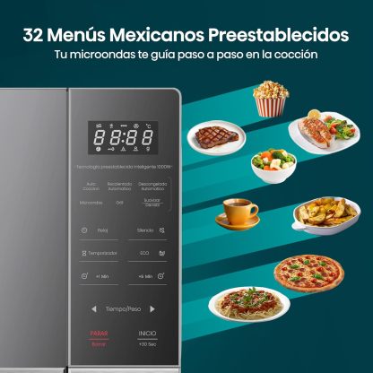 Horno de Microondas Hisense, 1.1 Pies Cúbicos, 10 Niveles de Potencia, Color Gris, Modelo HMMG3010SMG