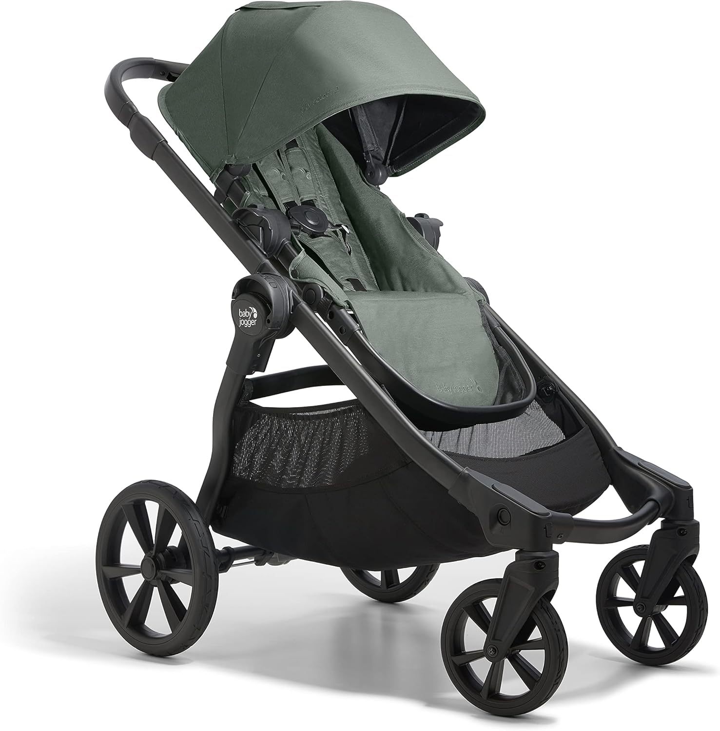 Baby Jogger® City Select® 2 Single-to-Double Modular Stroller, Eco Collection, Lunar Black