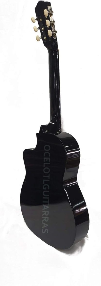 Guitarra Acústica Curva Ocelotl® Paquete Vital De Accesorios (Negro)