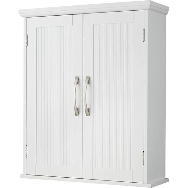Clóset de Pared extraíble con Puertas Dobles, Color Blanco Pull Handle Wall Cabinet clóset de pared