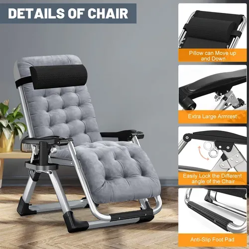Silla Zero Gravity, Reclinable Acolchada Para Exterior