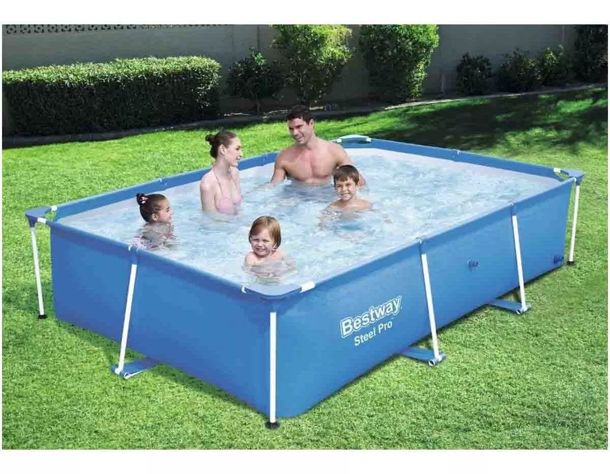 Piscina doméstica con estructura de acero BW Steel Pro — 259 cm