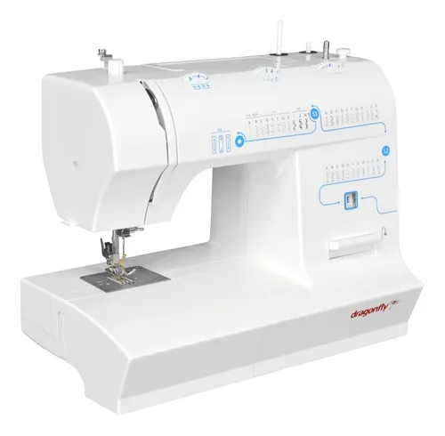 Maquina Coser Recta 33 Puntadas Agujas Luz Led Domestica Color Blanco