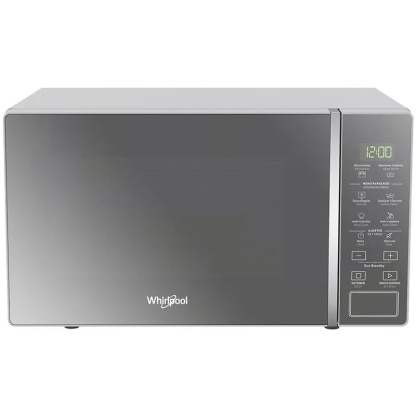 Microondas whirlpool 20lt silver acabado en espejo
