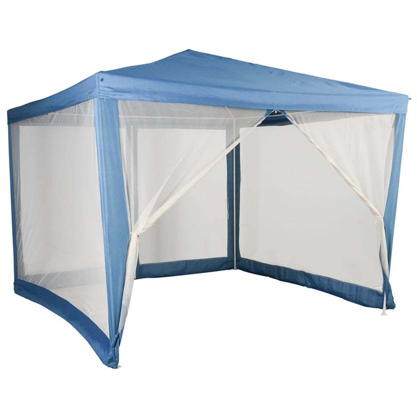 Toldo de restaurante color topo con mosquitera apto para terraza exterior patio 3 x 3 m
