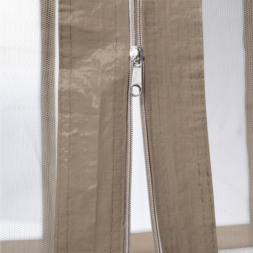 Toldo de restaurante color topo con mosquitera apto para terraza exterior patio 3 x 3 m