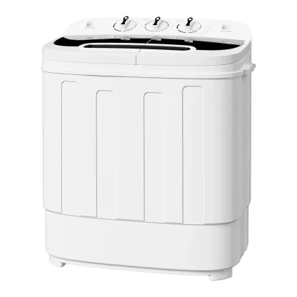 Lavadora 2 Tinas Portátil con Motor Silencioso + Temporizador + 100 Ganchos Gratis
