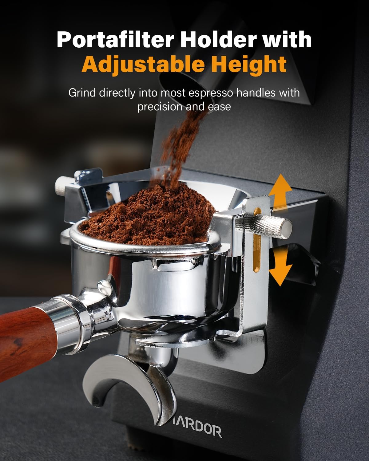 SHARDOR - Molinillo de cafÃ© de 64 mm, molinillo elÃ©ctrico de cafÃ© espresso para uso domÃ©stico con precisiÃ³n de grado comercial, 100 ajustes de molienda, carcasa de aluminio fundido a presiÃ³n, tolva de