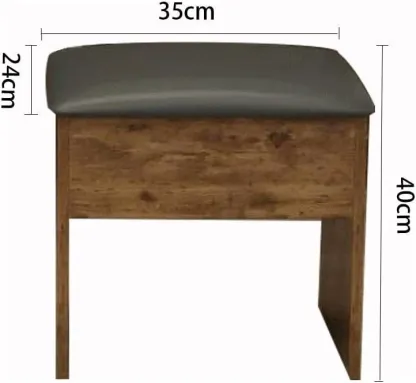Tocador,Tocador de Maquillaje con Luces de Espejo, Vanity Tocador con 5 Cajones,Estantes de Almacenamiento,Taburete Acolchado, Tocador con 3 Estantes, Mesa de Maquillaje para Dormitorio Blanco