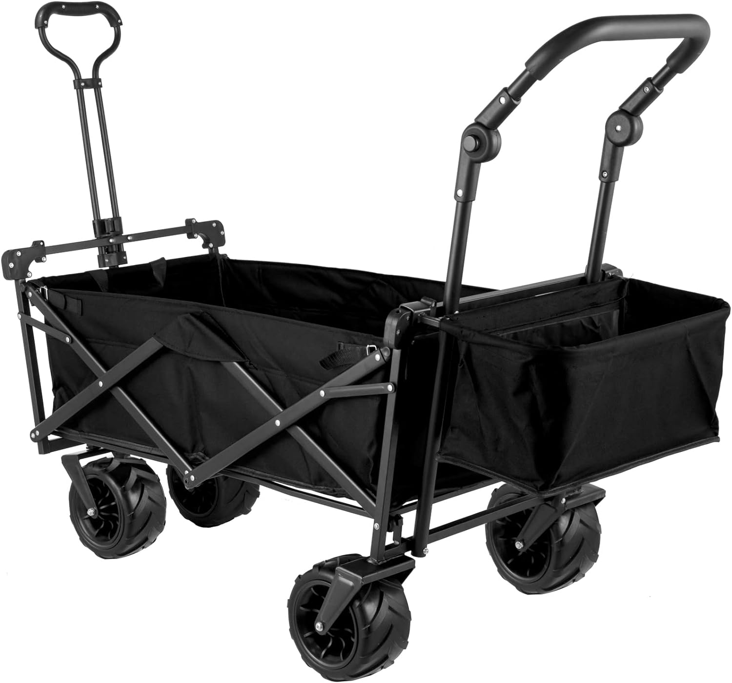 Happbuy - Carrito de jardín Plegable Extragrande con toldo extraíble