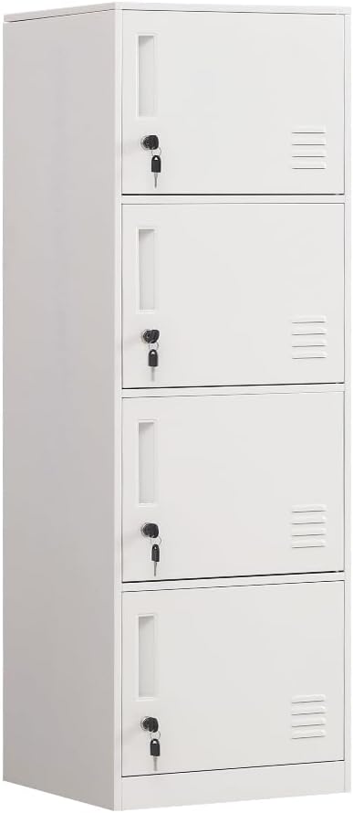 Casillero de almacenamiento vertical metálico de 2 puertas para habitación de niños, escuela, oficina, hogar, apilable, de acero, para juguetes y equipo deportivo, dispositivo antivuelco (2D,