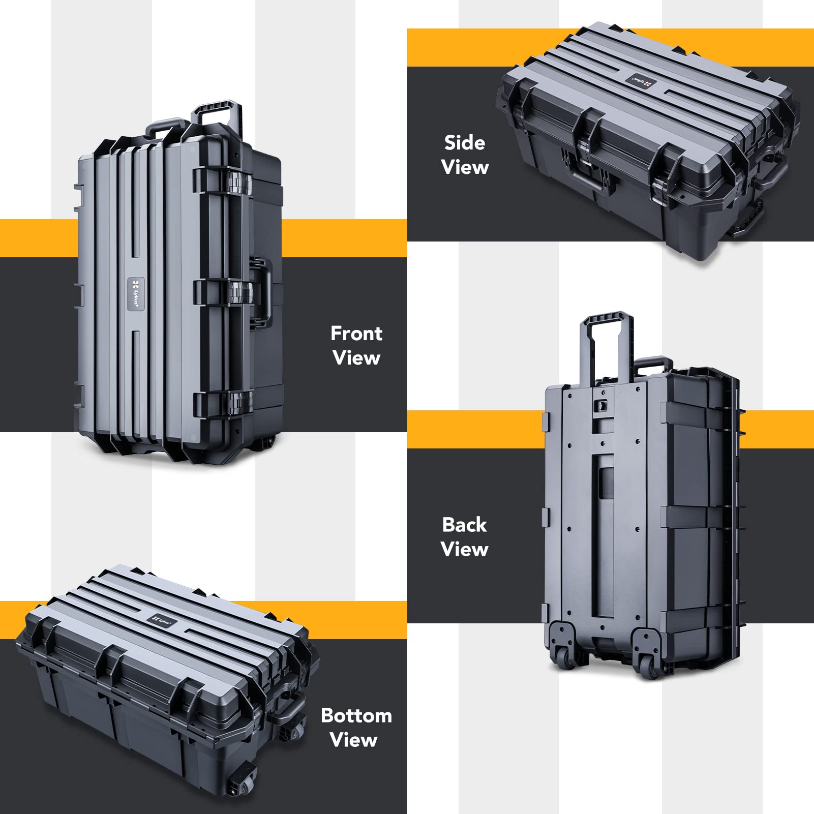 Lykus HC-3810 MaletÃ­n/Maleta/Estuche/Case Impermeable con Espuma, TamaÃ±o Interior 38x28x13.5 cm, Adecuado para CÃ¡mara RÃ©flex, Dron PequeÃ±o, VideocÃ¡mara, CÃ¡mara de AcciÃ³n y MÃ¡s