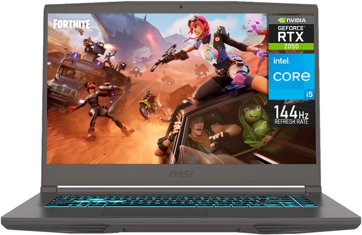 MSI Laptop Gamer Thin 15 NVIDIA GeForce RTX 2050 Intel Core I5 12450H 16GB RAM 512GB SSD 15.6" 144Hz Windows 11 Home Teclado en Español