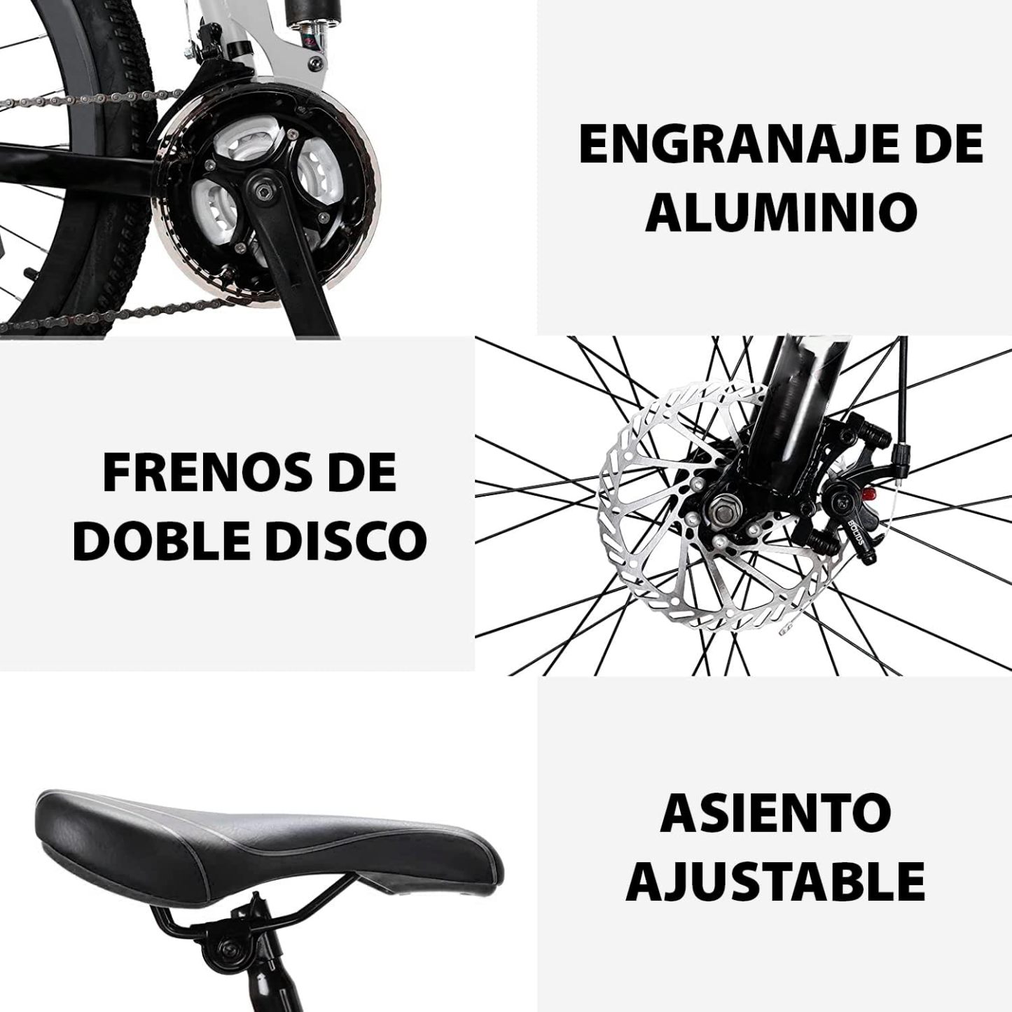 Bicicleta Montaña Plegable Bike Teche Frenos Tipo Shimano 21v Rodada 26