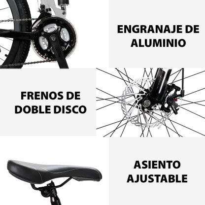 Bicicleta Montaña Plegable Bike Teche Frenos Tipo Shimano 21v Rodada 26