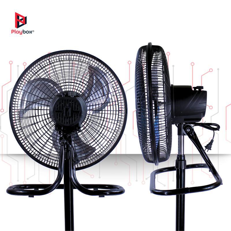 Ventilador 18" con Pedestal 3 en 1 Premium Silencioso con Velocidad Ajustable, Potencia Estable y Rejillas de ABS