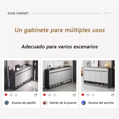 Modernos Zapatera De Madera Organizador Zapatos 4 Puertas