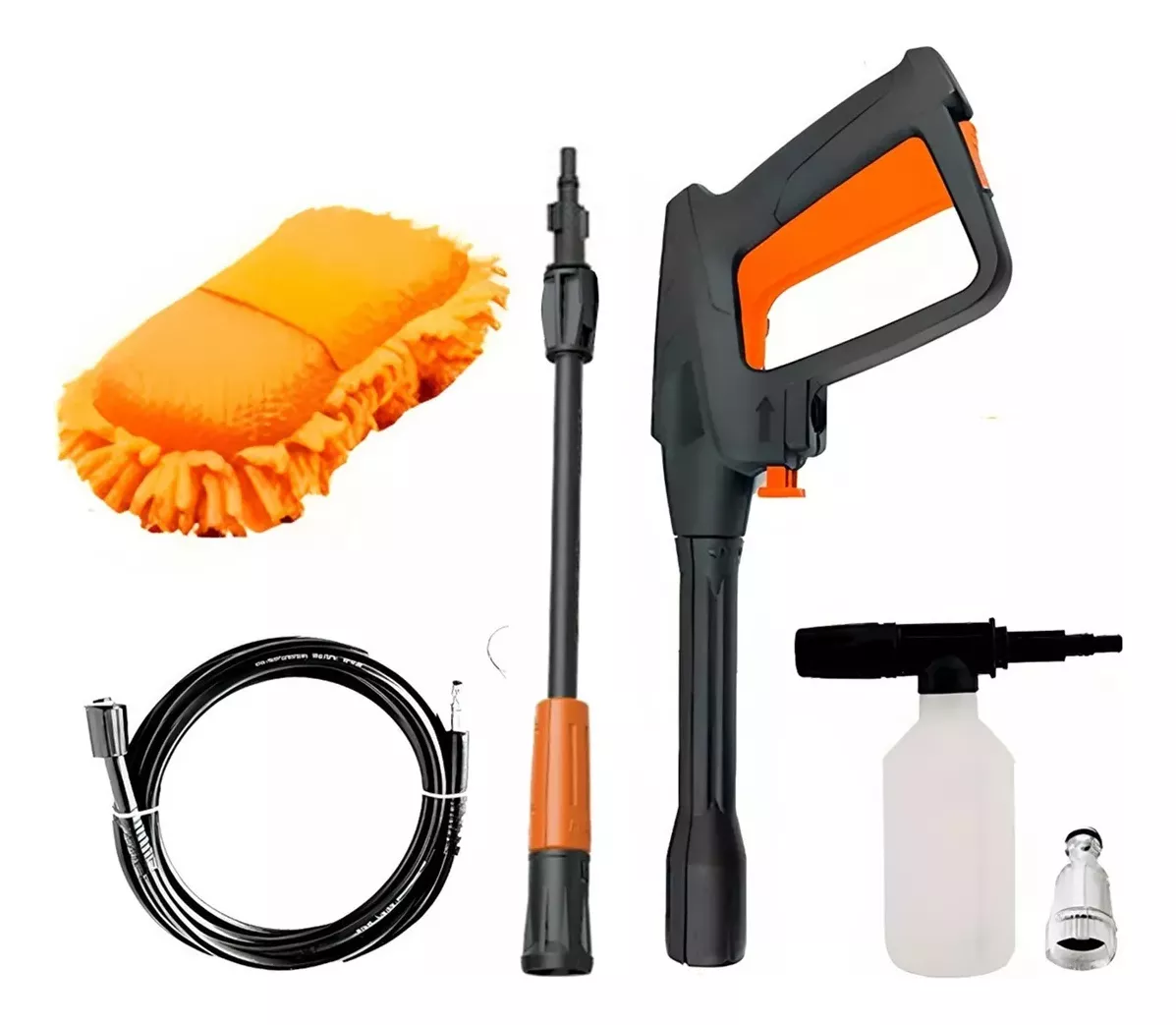 Hidrolavadora Eléctrica Daewoo 1600w 135bar 220v Accesorios Color Negro/Naranja Frecuencia 50Hz