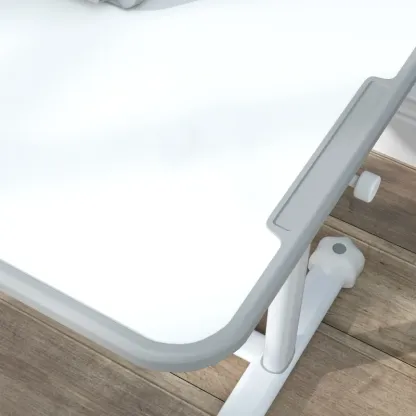 Qaba Juego de escritorio y silla para niños de altura ajustable para escribir y dibujar con escritorio inclinable, cajón de almacenamiento y estante de lectura