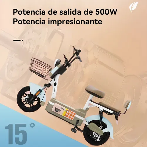 Deylinghs® Bicicleta Eléctrica Para Adultos 500w 30km/h Led