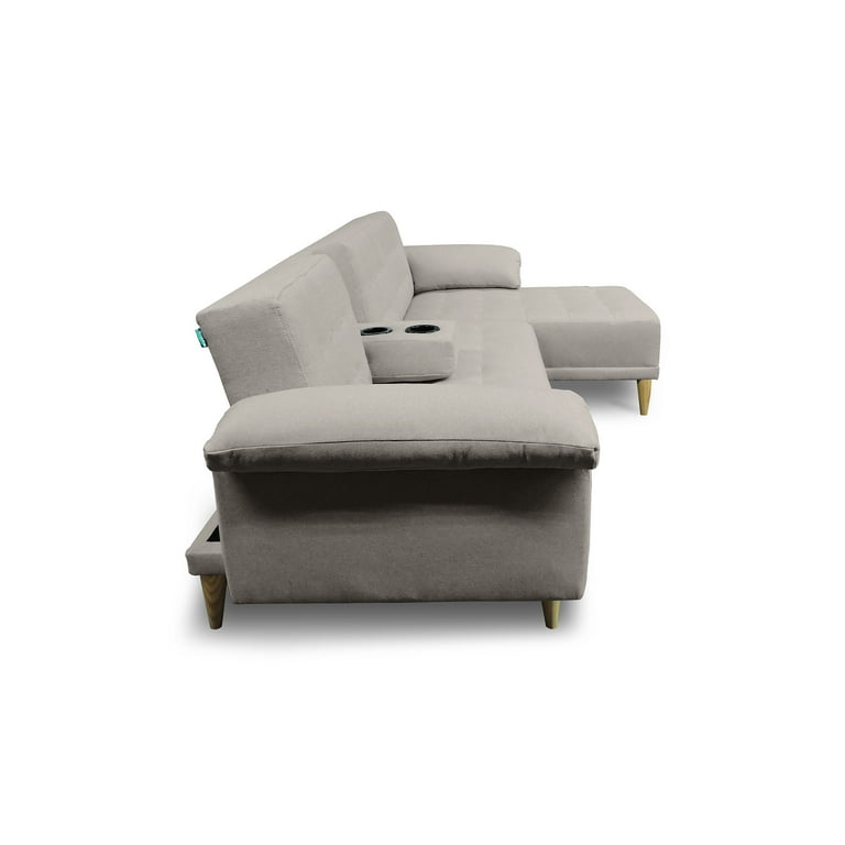 Sala Modular Reversible De Lino Gris ClaroModelo Brunello
