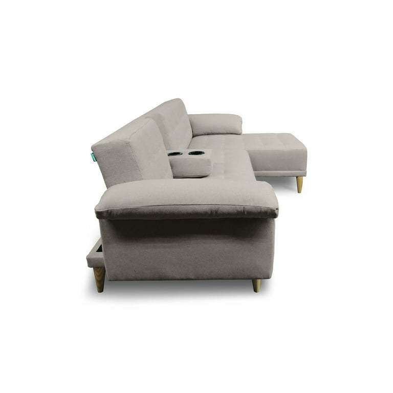 Sala Modular Reversible De Lino Gris ClaroModelo Brunello