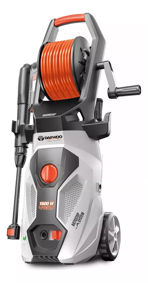 Hidrolavadora Eléctrica Daewoo 1600w 135bar 220v Accesorios Color Negro/Naranja Frecuencia 50Hz