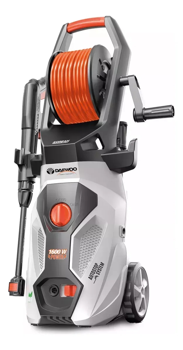 Hidrolavadora Eléctrica Daewoo 1600w 135bar 220v Accesorios Color Negro/Naranja Frecuencia 50Hz