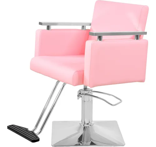 Sillon Silla Barberia Estetica Cuadrada 360° Moderna Color Rosa Tipo de respaldo Fijo Nanofort
