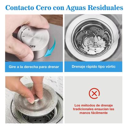 Tarja Fregadero De Cocina Acero Inoxidable 304 80x45cm con Grifo Extraíble 360° y Accesorios Prácticos para Lavado y Escurrido de Alimentos
