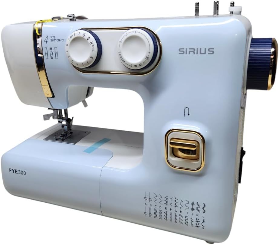 maquina de coser casera portatil hasta 24 puntadas (GREY GOLDEN)