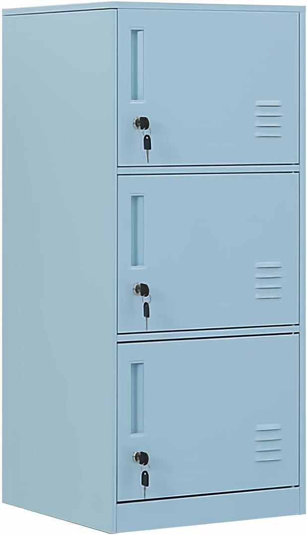 Casillero de almacenamiento vertical metálico de 2 puertas para habitación de niños, escuela, oficina, hogar, apilable, de acero, para juguetes y equipo deportivo, dispositivo antivuelco (2D,