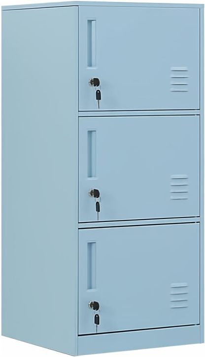 Casillero de almacenamiento vertical metálico de 2 puertas para habitación de niños, escuela, oficina, hogar, apilable, de acero, para juguetes y equipo deportivo, dispositivo antivuelco (2D,