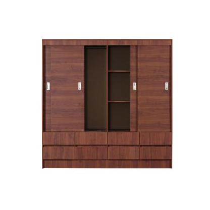 Clóset Maule 4 Puerta(s) 2 Repisa(s) 180x180x51 cm Cerezo