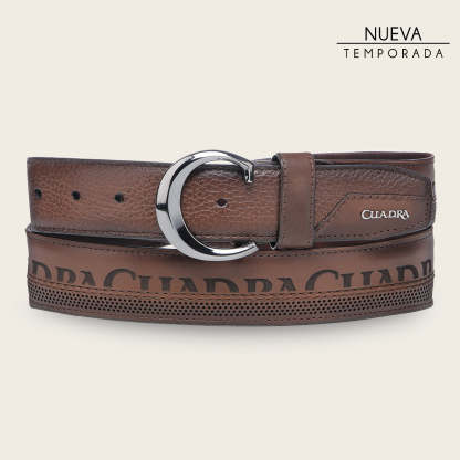 Cinturón casual en piel genuina de venado para caballero