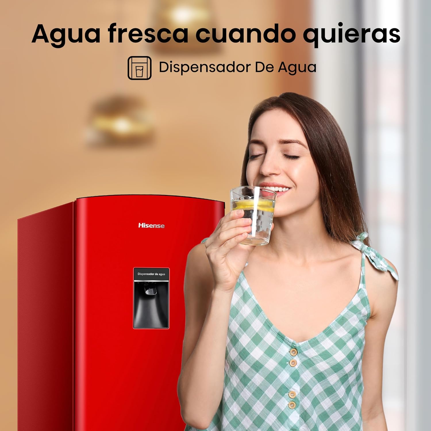 Hisense RR63D6WBX Refrigerador 6.3 Pies con Dispensador de Agua Negro