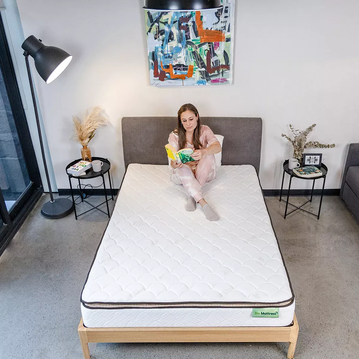 Colchon Queen Size Bio Cotton Memory Foam Bio Mattress Color Blanco
