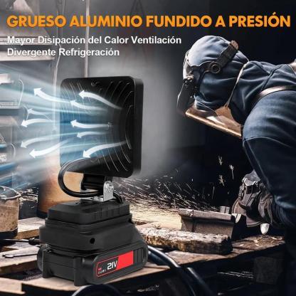 【Producto Viral】Conjunto de Ventilador Portátil de Metal Inalámbrico y Luz LED Recargable