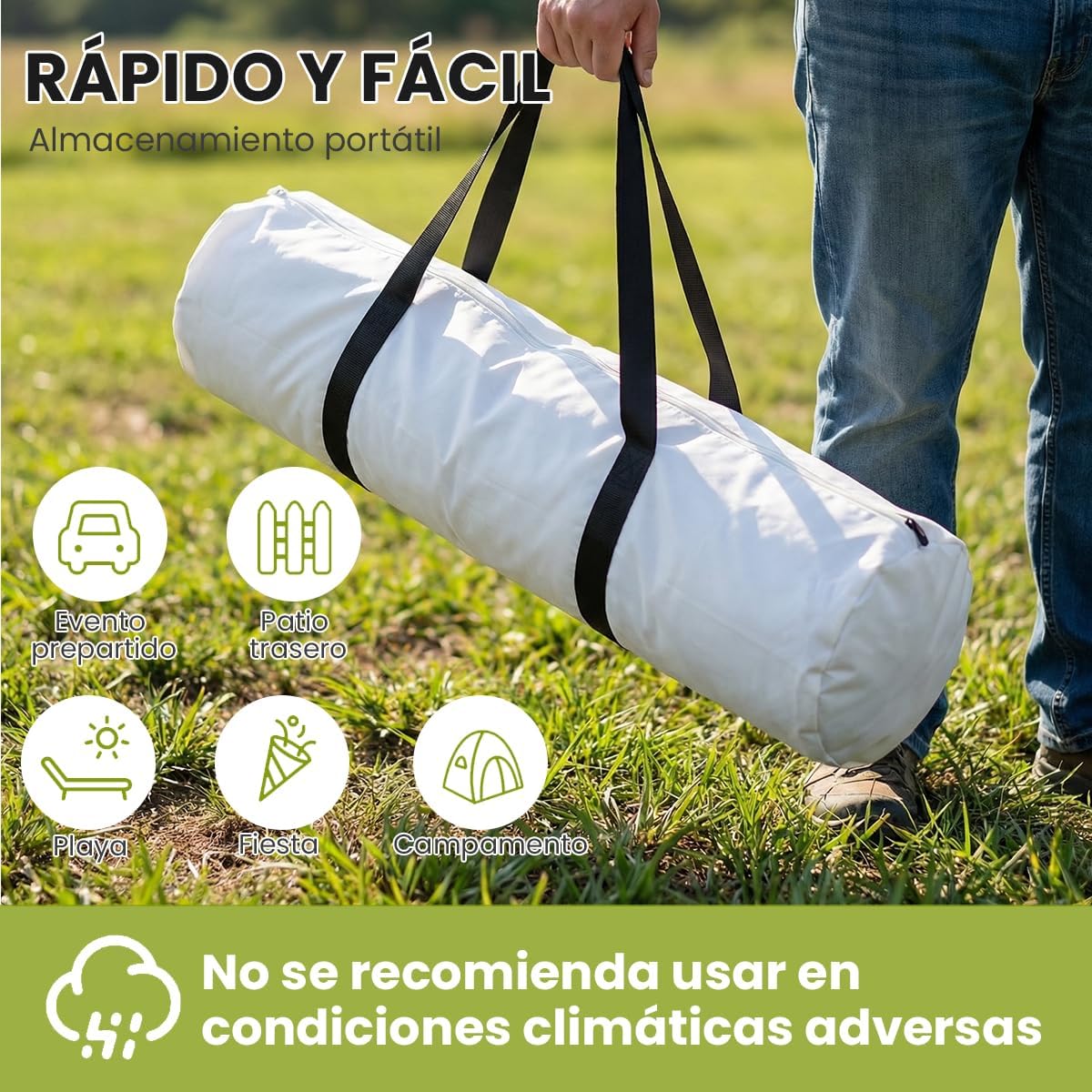Carpa Plegable 3 x 3 m, Toldo de jardÃ­n Impermeable, Carpas para Exteriores Pergola,Cenadores para Jardin Fiesta Camping Playa
