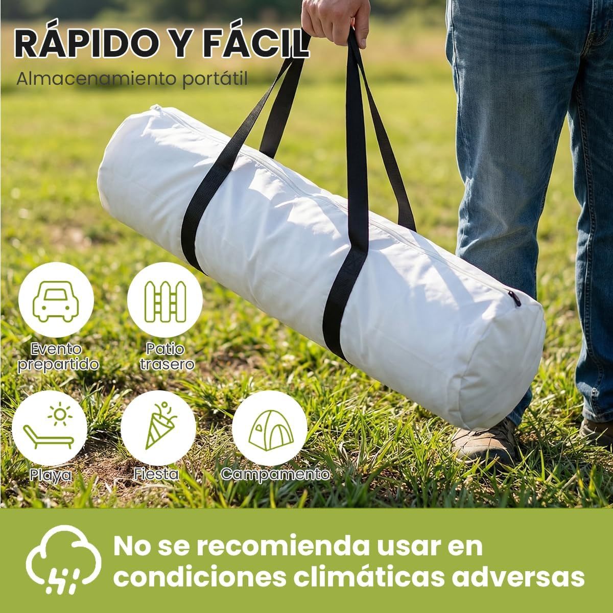 Carpa Plegable 3 x 3 m, Toldo de jardÃ­n Impermeable, Carpas para Exteriores Pergola,Cenadores para Jardin Fiesta Camping Playa