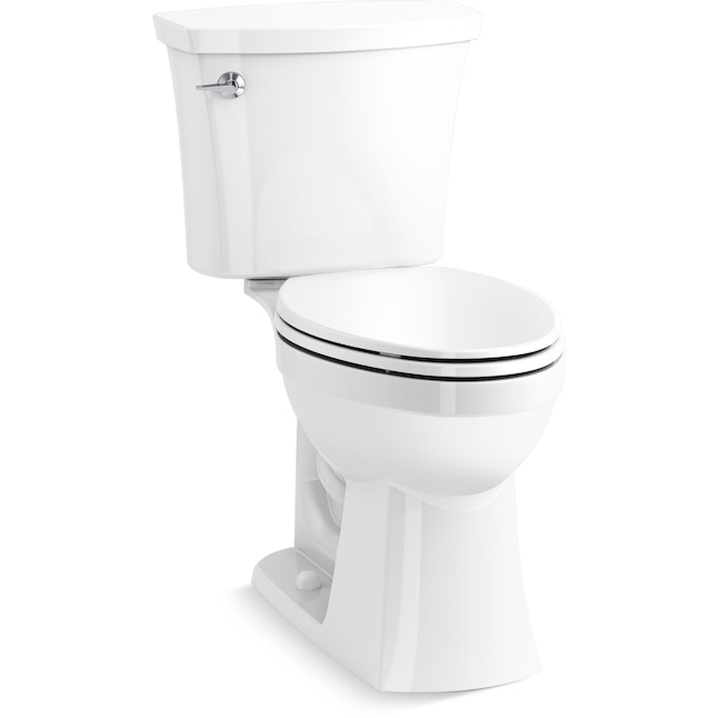 Inodoro de 2 piezas con cierre suave y altura de silla alargada blanca KOHLER Elliston WaterSense empotrable de 12 pulgadas, 1,28 GPF