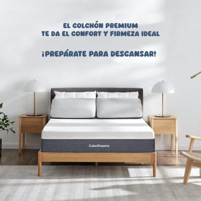 COLORDREAMS | Colchón en Caja Individual Memory – 100x190x23 cm - 6 Capas de Espuma de Alta Densidad – Manijas Reforzadas – Firmeza Justa – Hipoalergénico