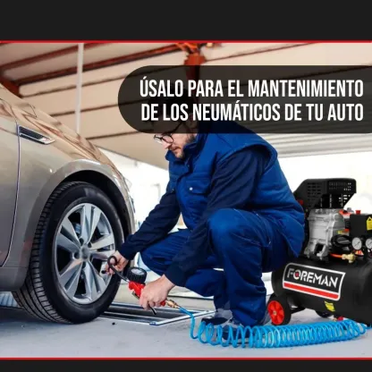 Compresor De Aire Eléctrico Portátil 25L 2.5hp Foreman FO25L